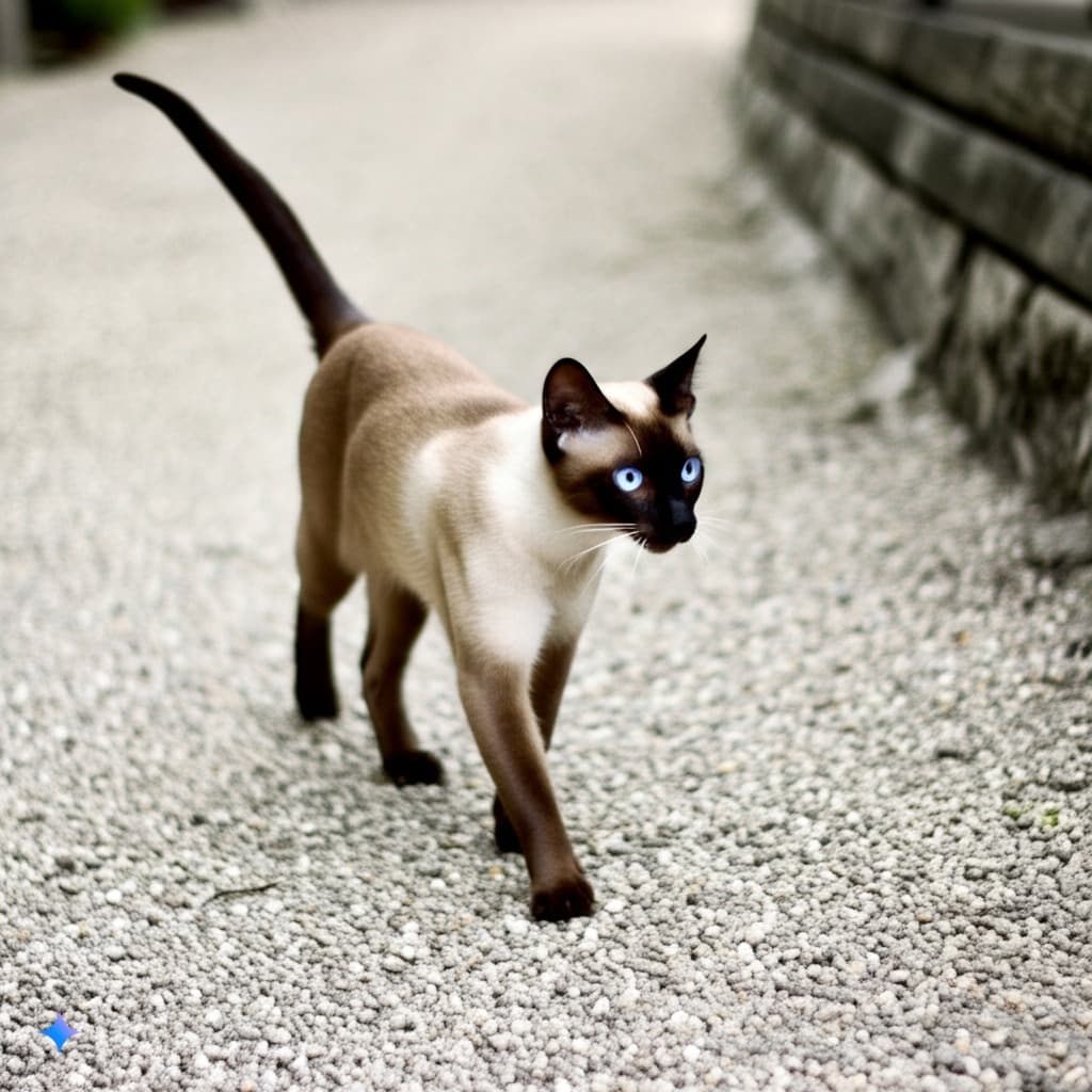 Siamese Cat in Natural Habitat