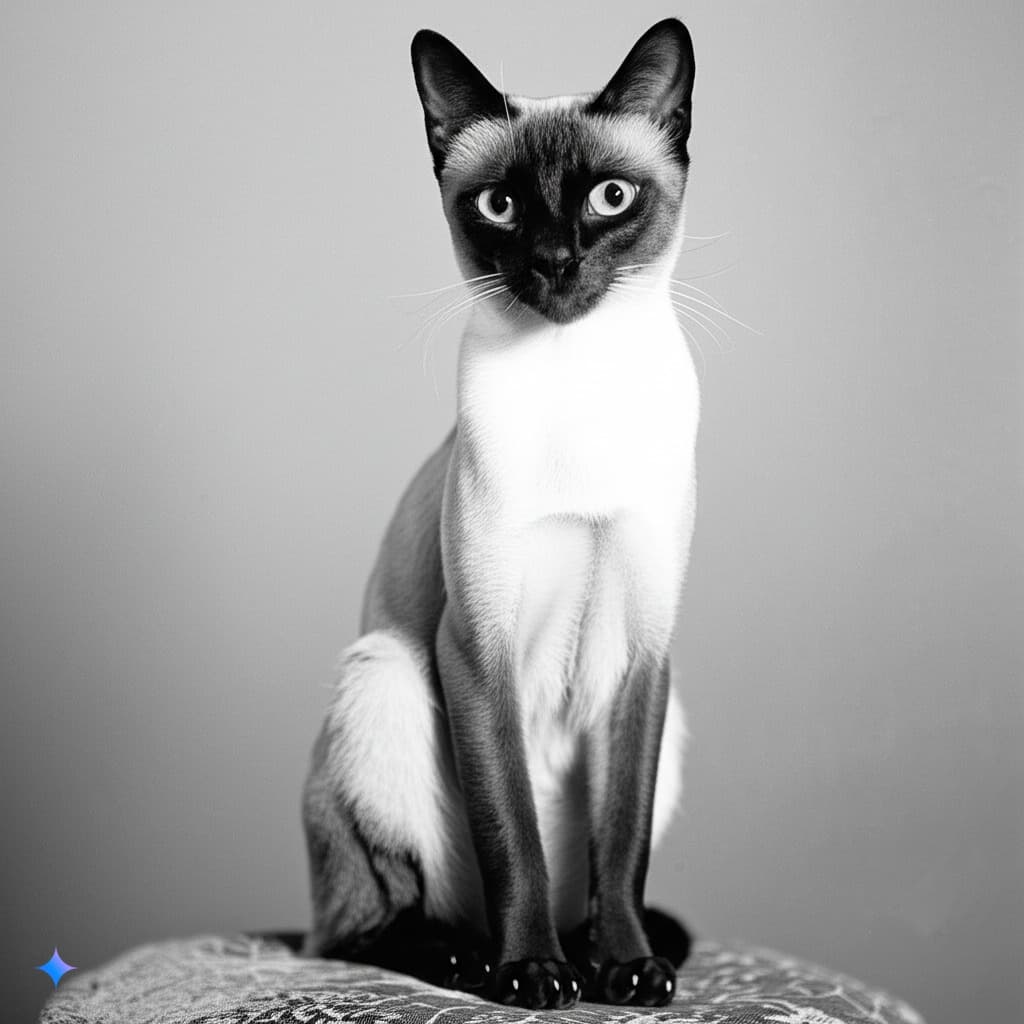 Historical Photo of a Siamese Cat