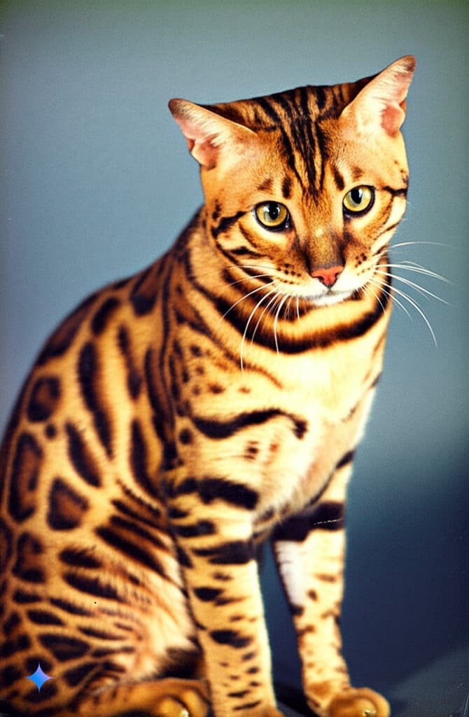 Early examples of Bengal cats showing their wild ancestry influence