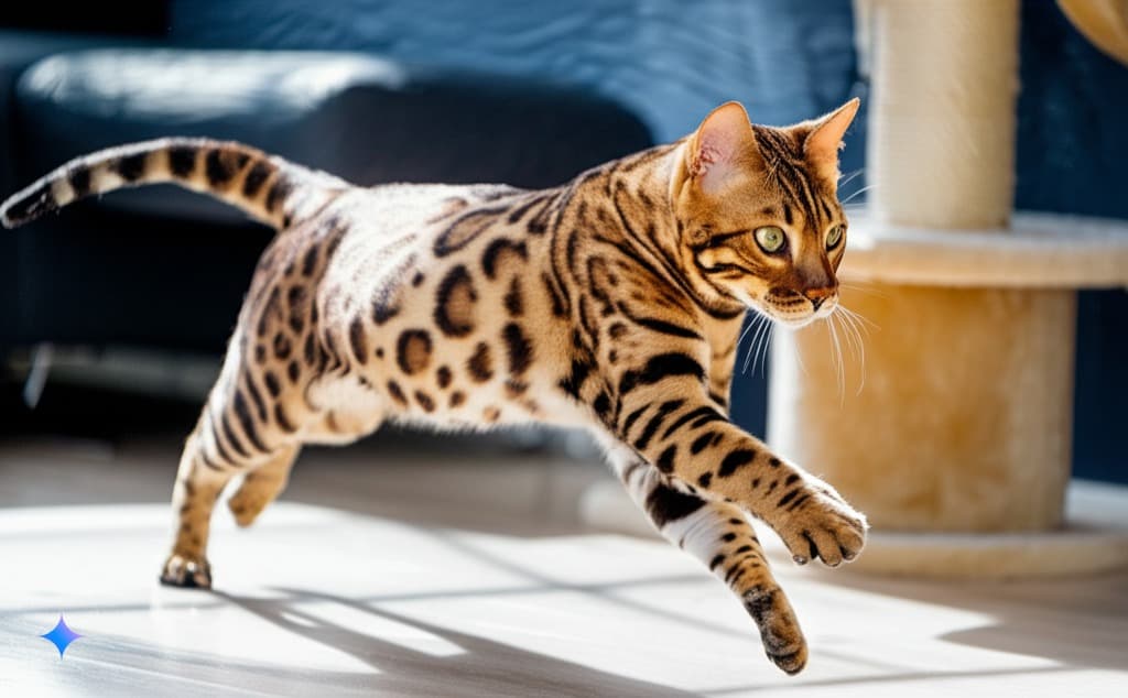 A Bengal cat showcasing its distinctive spotted coat