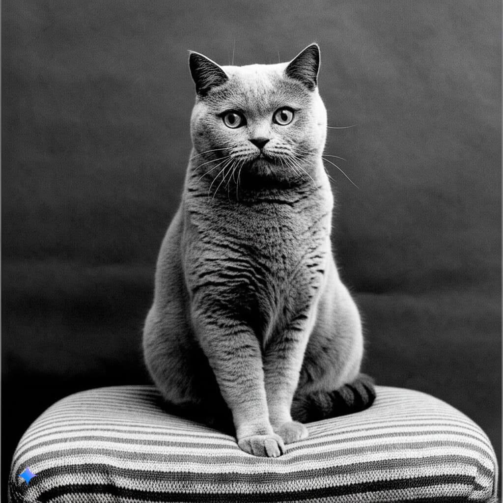 Early photo of a British Shorthair