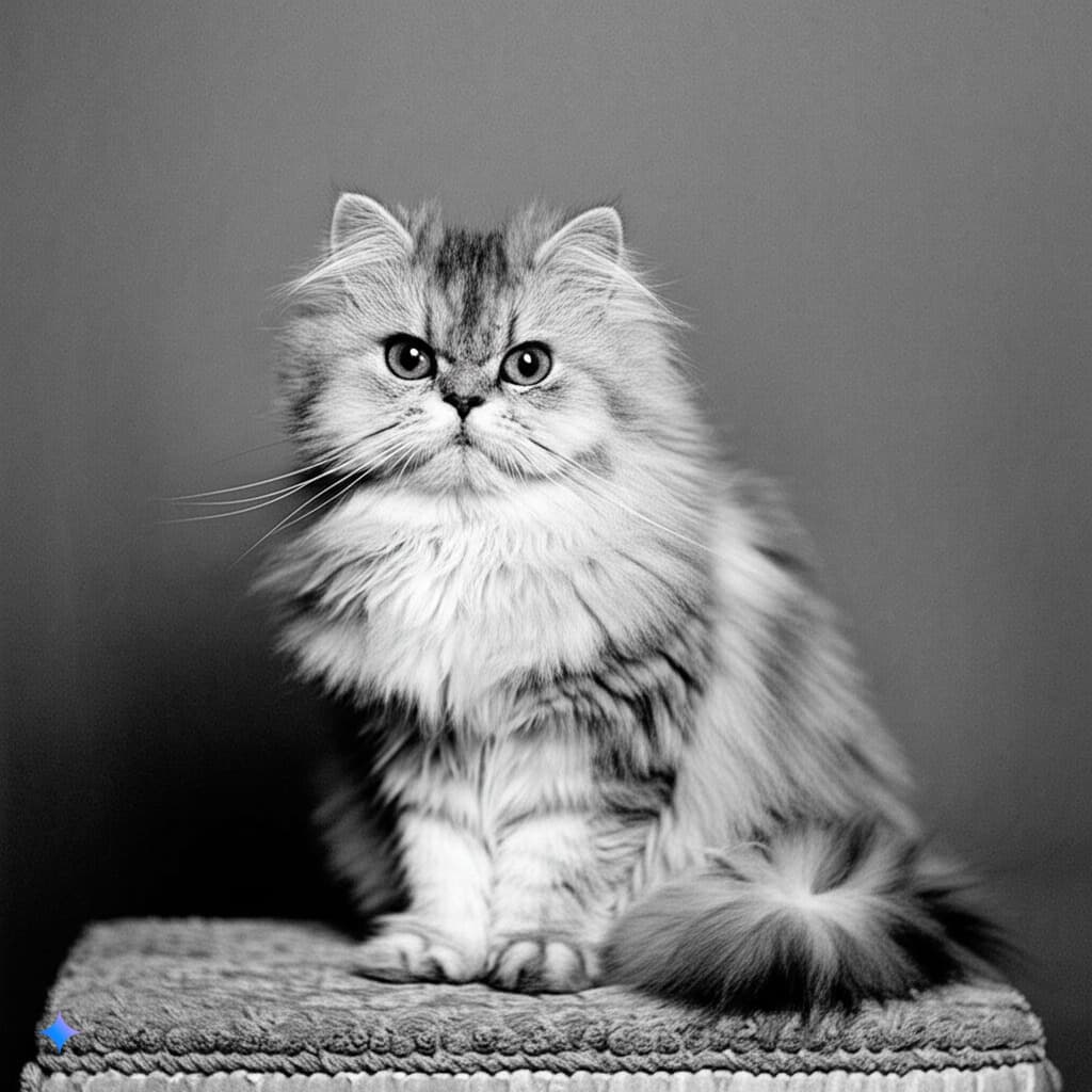 Historical photo of Persian cat