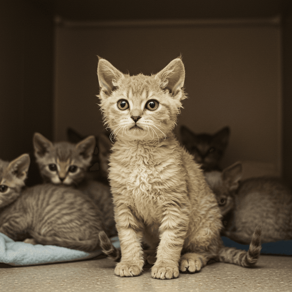 Conceptual image representing the origin of the Selkirk Rex breed
