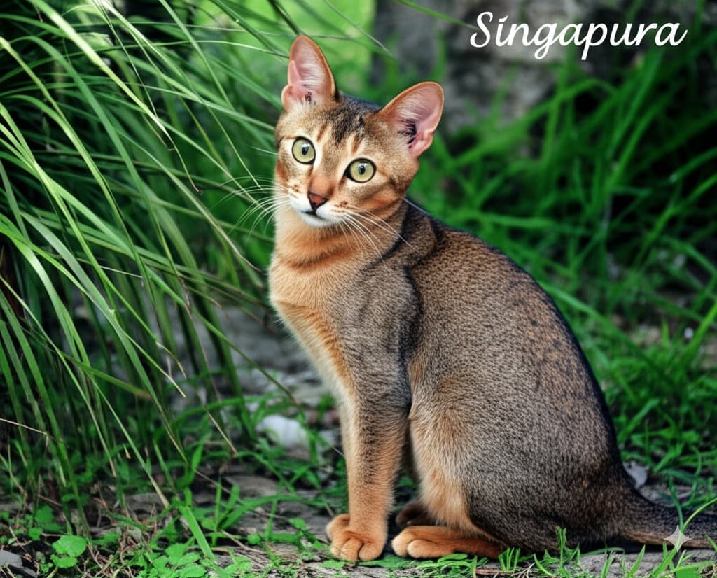 Singapura Cat in Singapore or a home environment